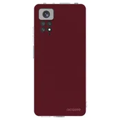 Silikonski prozorni ovitek za Xiaomi Redmi Note 11 - Burgundy red