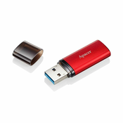 Apacer USB flash disk, USB 3.0, 64GB, AH25B, crveni, AP64GAH25BR-1, USB A, s poklopcem