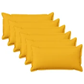 vidaXL Prevleka za blazino 6 pcs HOUTEN Svetlo rumena 40 x 80 cm