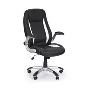 Halmar Ergonomski pisarniški stol Saturn, črno eko usnje