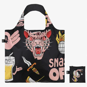 LOQI zložljiva vrečka Snask, Recycled - črna