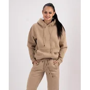 Soft Warm Pulover s Kapuco Peščeno Bež - S