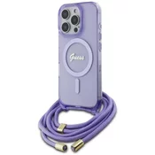 1 to 3 GUESS HARDCASE CROSBODY CORD SCRIP CASE ZA MAGSAFE ZA IPHONE 16 PRO 6.3