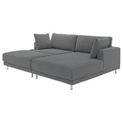 UPPAKRA Modularna sofa trosed, s lenjivcem, desno sa stolicicom/Johanneshov tamnosiva