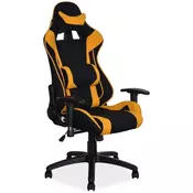 CASARREDO Uredska i gamerska stolica RIDER žuto-crna, podesiva, 140 kg, nasloni za ruke