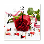 tulup.si Steklena kvadratna ura Rose 30x30 cm