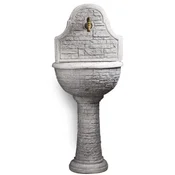 Casa Padrino Art Nouveau wall fountain gray/antique brass H. 122 cm