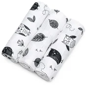 T-TOMI TETRA HIGH QUALITY plenice iz blaga Owls 70x70 cm 3 kos