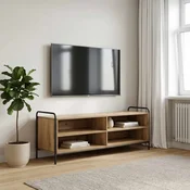vidaXL TV omarica 140 x 39,5 x 50 cm Artisan hrast Inženirski les