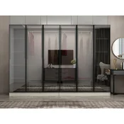Hanah Home ormar sa reflektujucim staklom Nisa 20661, 270 cm, pešcar