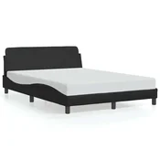 Vidaxl Posteljni okvir Dover črn 140x190 cm umetno usnje