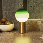 MARSET namizna svetilka Dipping Light, višina 22 cm, zelena/medenina - Dnevna soba/jedilnica - Dizajn - zelena, brušena medenina - Steklo