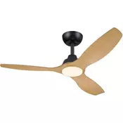 Olas STROPNI VENTILATOR S PRIGUŠIVOM SVJETILJKOM 35W+24W CRNA/DRVO 8721103096128