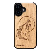 shumee Lesen ovitek Bewood za iPhone 16 WOLF OAK