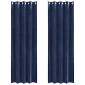 Zavjese za zamracivanje 2 pcs Tamno plava 140 x 260 cm Baršun