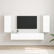 vidaXL TV stenska omara 2 pcs Svetlo Belo 30 x 31 x 80 cm