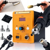 Rosfix ROSFIX SET SPAJKALNA POSTAJA 858D IN ŽELEZNA LUTALKA – 700W, 100–500?°C, 3 ŠOBE, ESD, LED ZASLON, (5000075768)