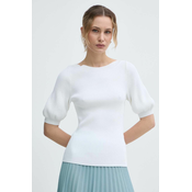 Majica kratkih rukava Luisa Spagnoli za žene, boja: bijela