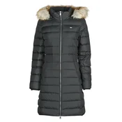 Tommy Jeans Zimski plašč ESSENTIAL  progasto bež / črna