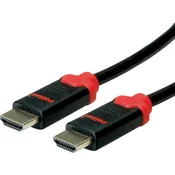 ROLINE Roline HDMI priključni kabel HDMI-A vtič\, HDMI-A vtič 1.00 m črna 11.04.5940 #####10K UHD\, #####8K UHD\, dvojno oklopljen HDMI kabel, (20419224)
