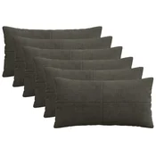 vidaXL Prevleka za blazino 6 pcs ALMELO Antracit 40 x 70 cm korduroy