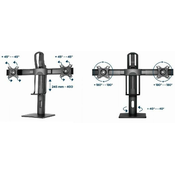 GEMBIRD Nosac MS-D2-01 za dva monitor/ tilt/ 17-27/ stoni