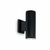 Ideal Lux - Zunanja stenska svetilka BASE 2xGU10/28W/230V IP44 črna