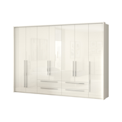 JELA Plakar P74A/PN - kolekcija Piano - Bež Lak/Bež Lak - 322x226x60 cm