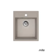 Milo Granitna sudopera Alpha, o90, 43,5×51,5cm, Pure sand
