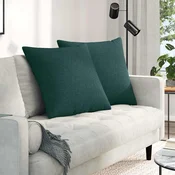Jastucici za sofu 2 pcs Tamnozelena 60 x 60 cm tkanina
