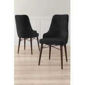 Hanah Home Set stolica Neta, 46x95x42 cm, 2 komada, Antracit-braon