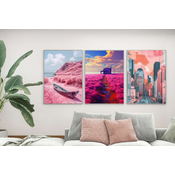 WALLXPERT Dekorativna uramljena MDF slika (3 komada) Mp3 00115 21 x 30