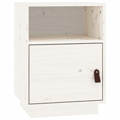 Nocni ormaric bijeli 40 x 34 x 55 cm od masivne borovine