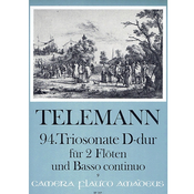 TELEMANN:94.TRIOSONATE D-DUR FUR 2 FLOTEN UND BASSO CON.