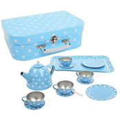 Bigjigs Toys Čajni set z modrimi pikami