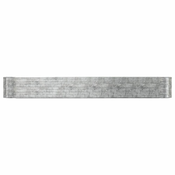 Vidaxl Visoka greda srebrna 554x100x68 cm prašno premazano jeklo