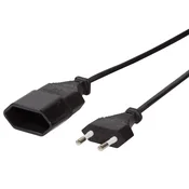 LogiLink Podaljšek Neozemljen Euro Black 3m