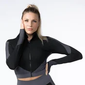 Kineta Cynthia črna majica z dolgimi rokavi