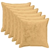 Vidaxl Prevleka za blazino 6 kos HOUTEN Taupe 70 x 70 cm Flanel