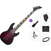 Jackson JS Series Concert Bass JS3VQ AH Premium SET Transparent Red Burst 5 strunska bas kitara