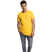 Shaped long T-shirt chrome yellow