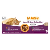 IAMS IAMS Delights Senior Kopno & Morje v omaki - mokra hrana za mačke - 12 x 85 g