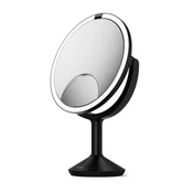 Cosmetic mirror with sensor, 25 cm, Trio Max, Matte Black Steel - si