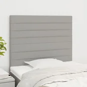 Vidaxl vidaXL Vzglavja za posteljo, 2 kosa, svetlo siva, 100x5x78/88 cm, blago