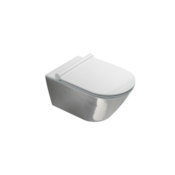 CATALANO Viseča WC školjka Zero Silentech 55x35 Sospeso, bela in srebrna (0111550041)