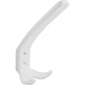 Večja obešalna kljuka Amun 57 x 150 mm umetna masa bela