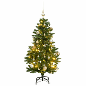 Umjetno božicno drvce 150 LED sa šarkama i kuglicama 150 cm