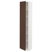 METOD Visoki element s policama, bela/Sinarp smeda, 40x37x200 cm