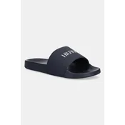 Natikači Tommy Hilfiger TH PRINT TUMBLE POOL SLIDE moški, mornarsko modra barva, FM0FM05505