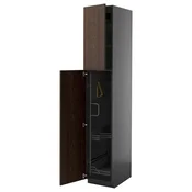 METOD Visoki element-ostava, Crnosiva/Sinarp smeda, 40x60x220 cm